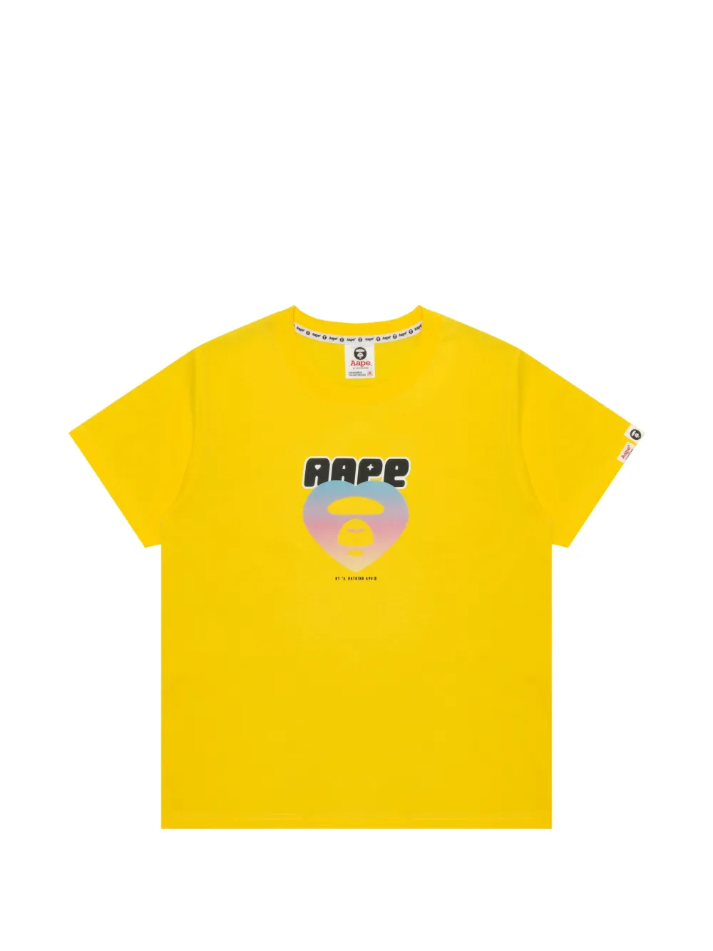 AAPE BY *A BATHING APE® heart-graphic T-shirt - Giallo