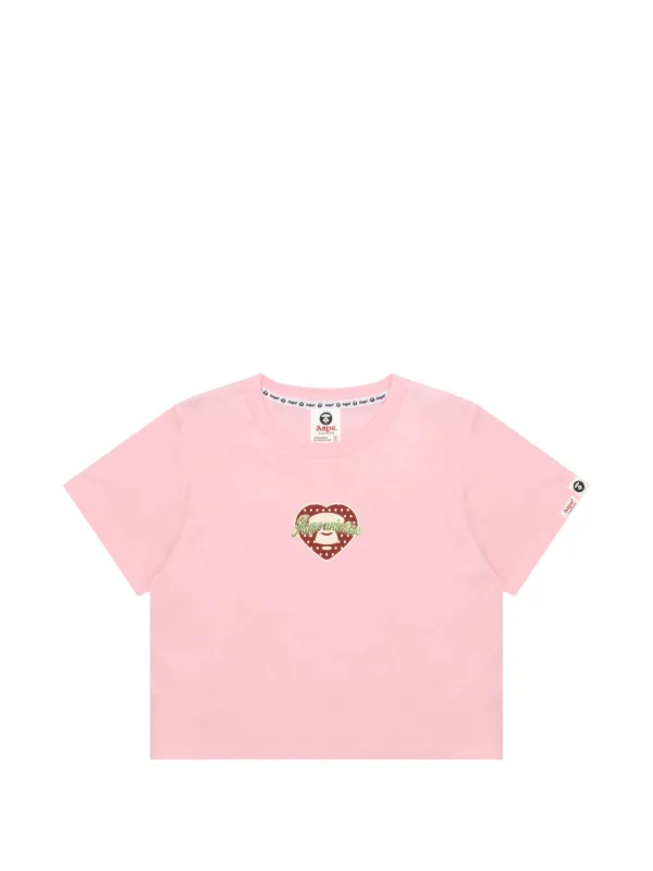 AAPE BY *A BATHING APE® ハートモチーフ Tシャツ | ピンク | FARFETCH JP