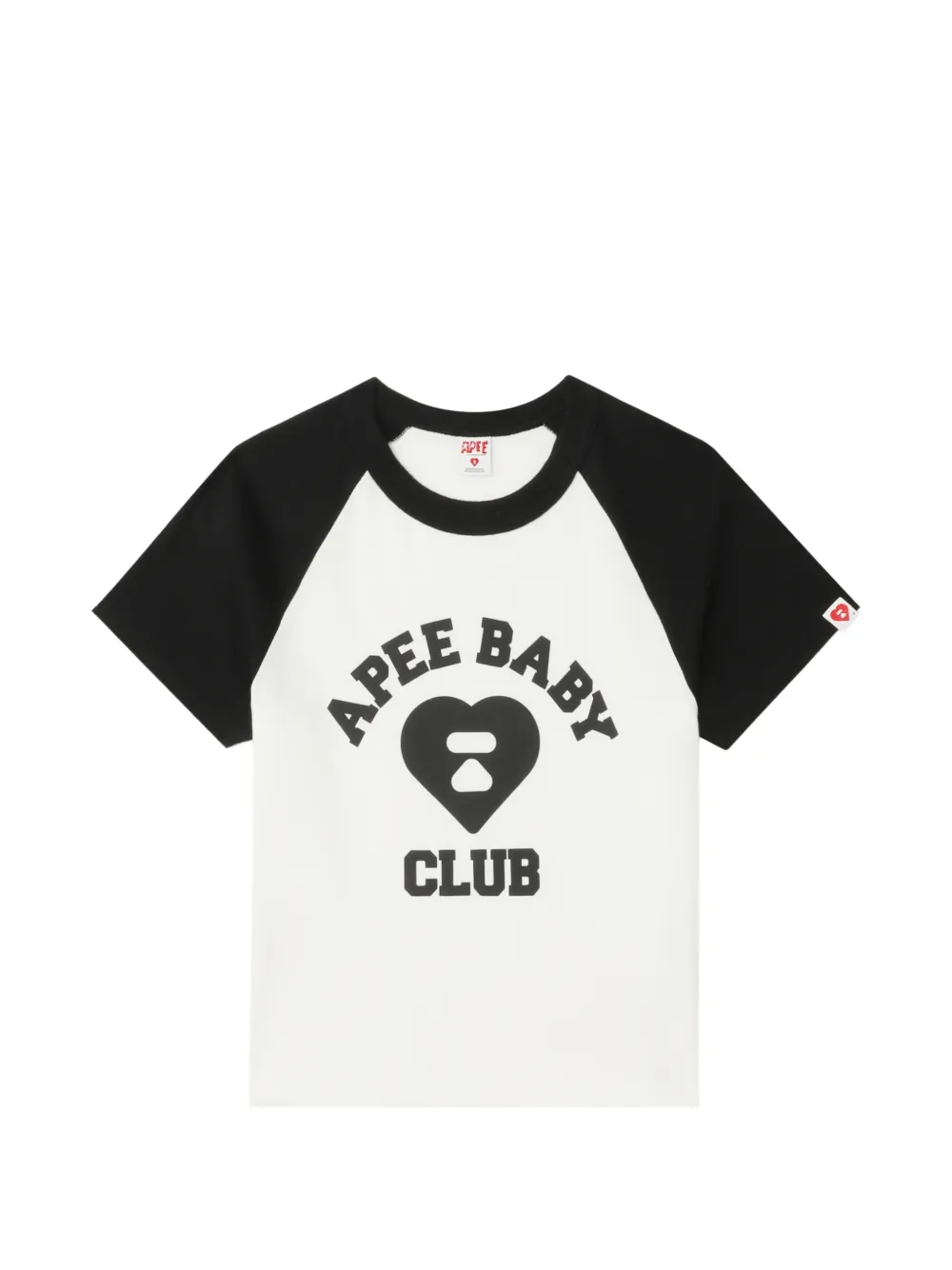 APEE™ by *A BATHING APE® Heart Logo raglan-sleeves T-shirt - Bianco