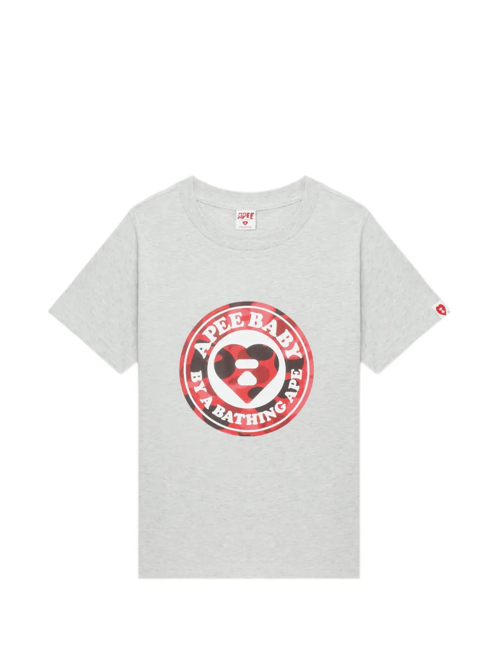 APEE™ by *A BATHING APE® Camo Heart Logo T-shirt - Grigio