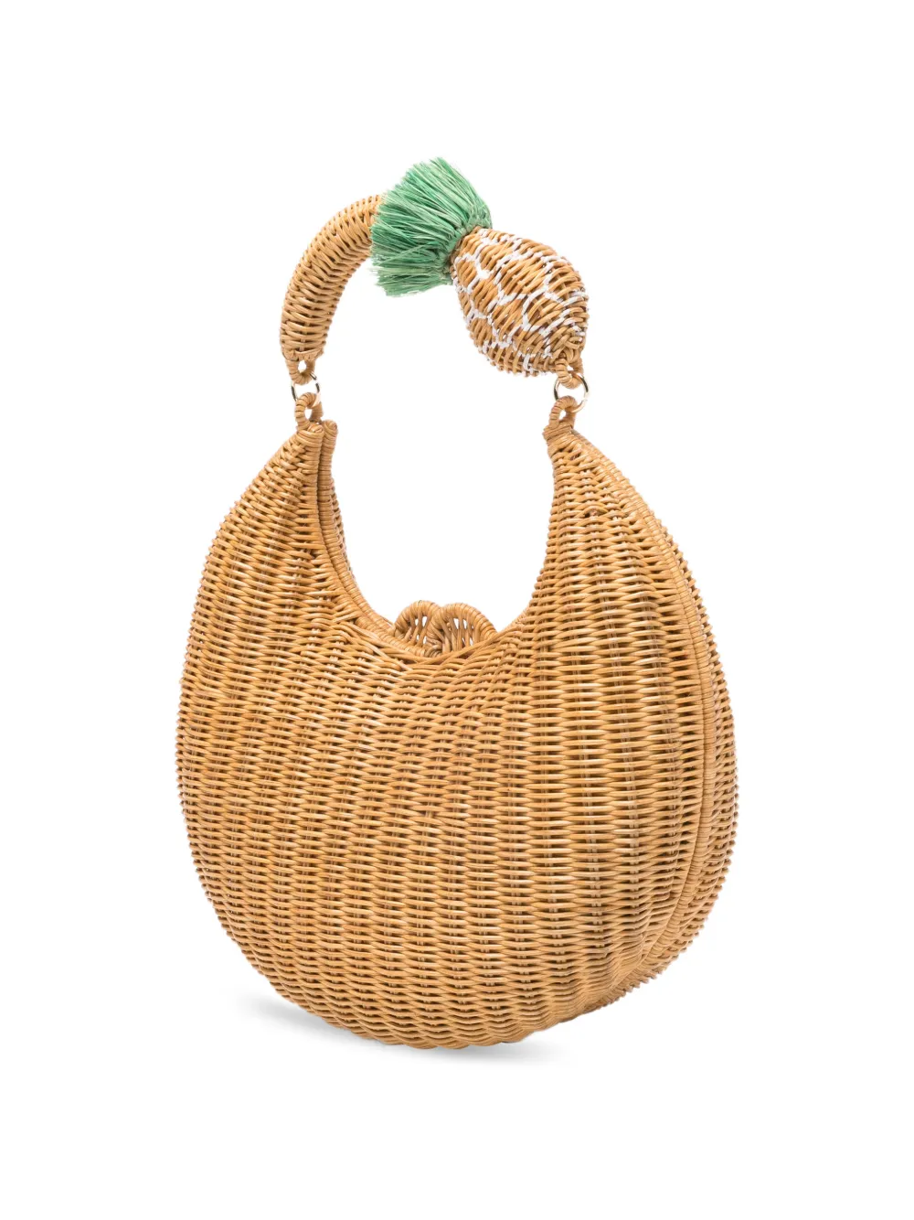  Serpui Pineapple-embellished Woven Clutch Bag - Neutrals 