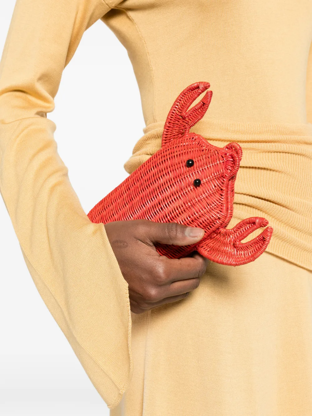 SERPUI lobster chain clutch bag - Rood