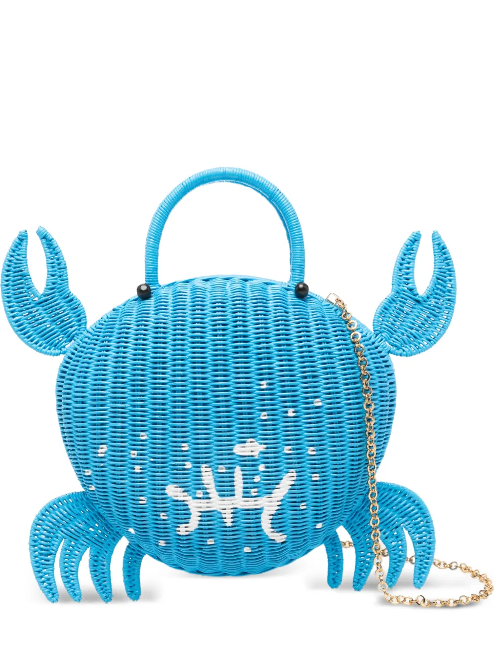 SERPUI crab top-handle clutch bag - Blu