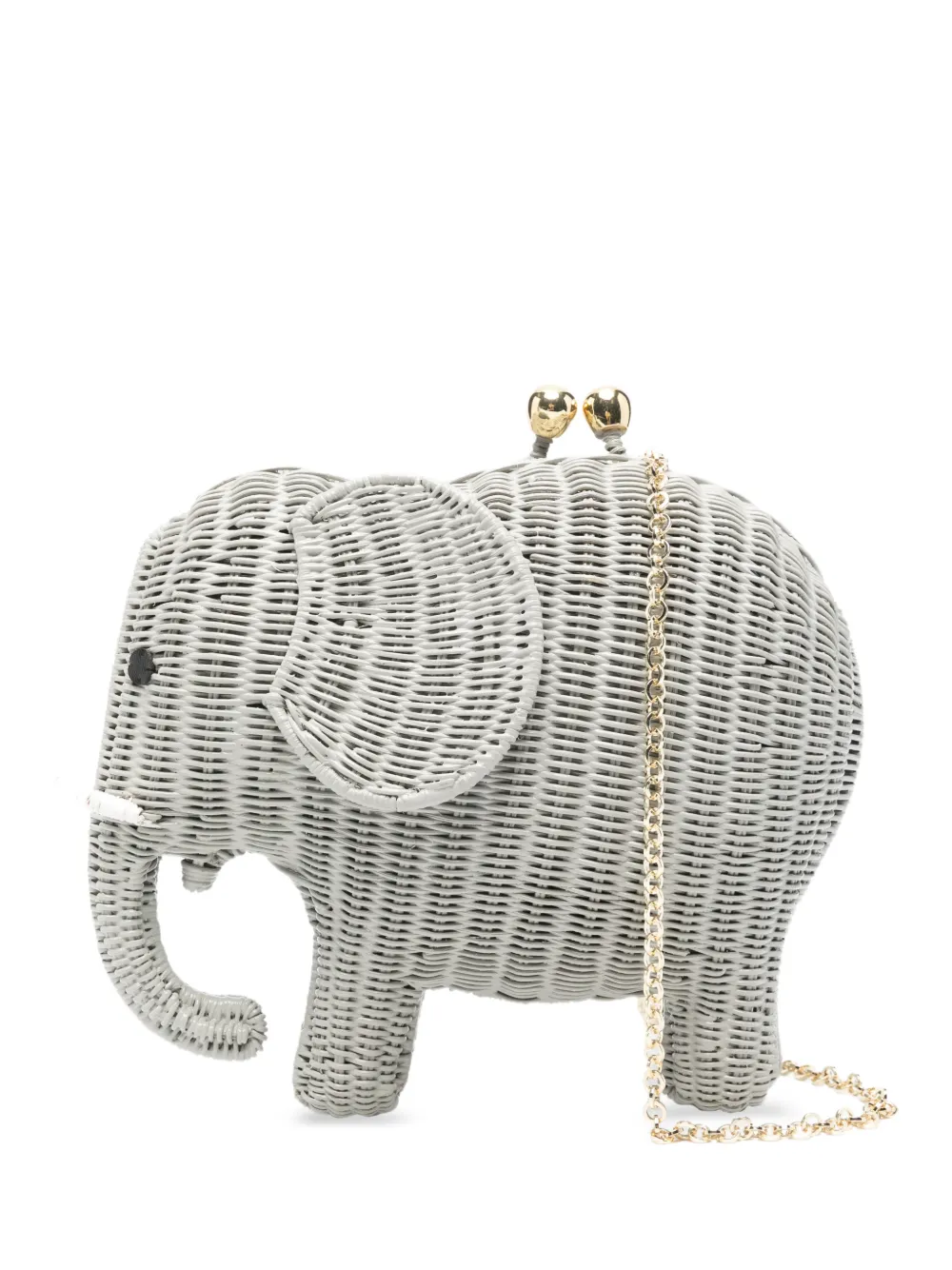SERPUI Drake elephant woven clutch bag - Grigio