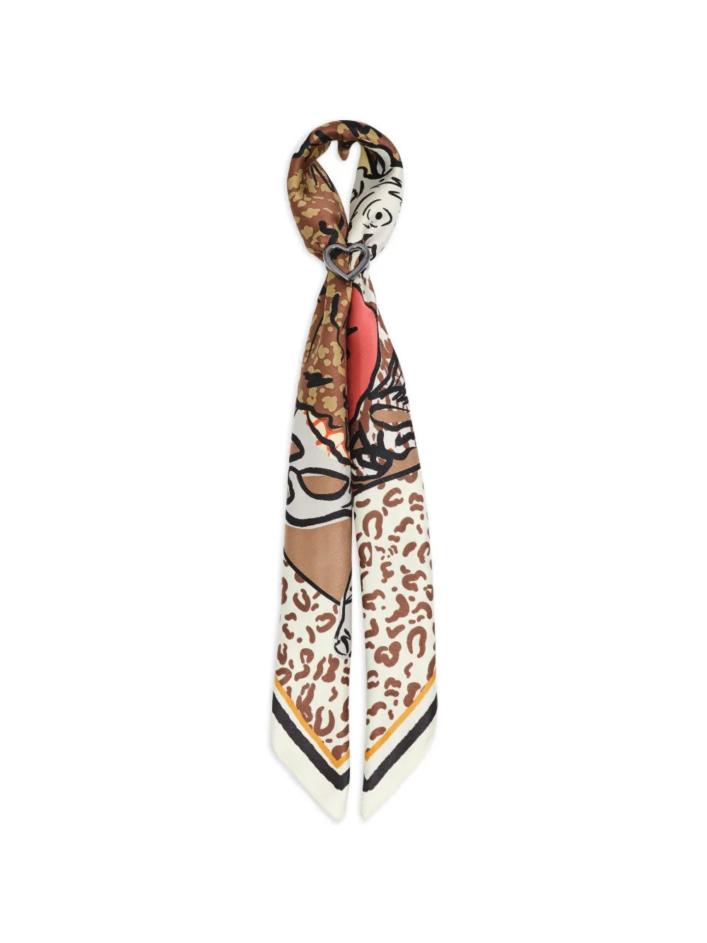 BIMBA Y LOLA Ring und Schal mit Herz-Print (2er-Set) - Braun