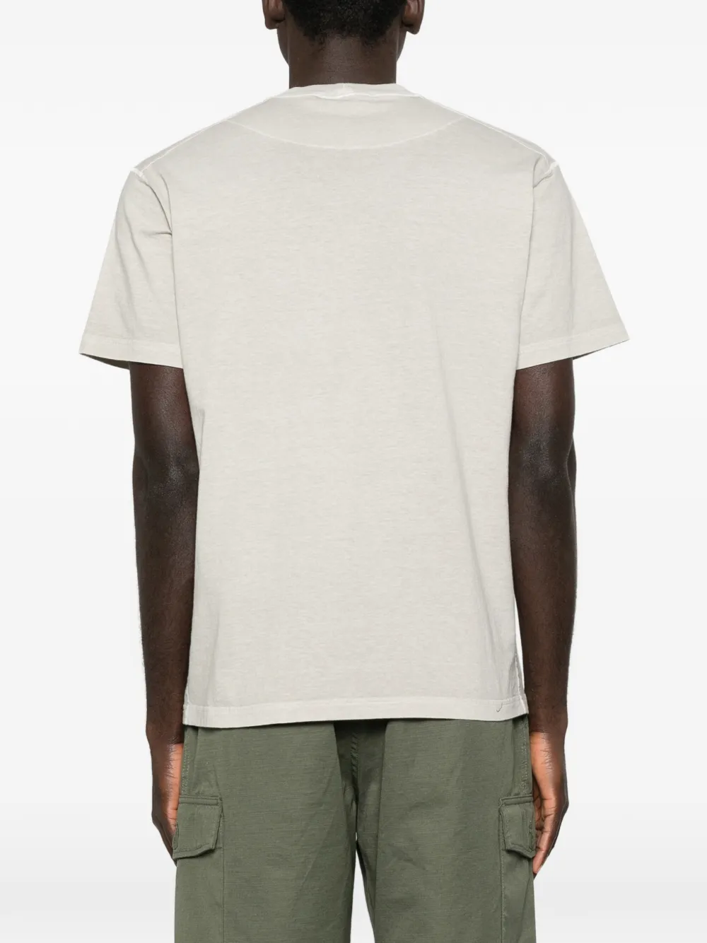 Stone Island T-shirt met logopatch Beige