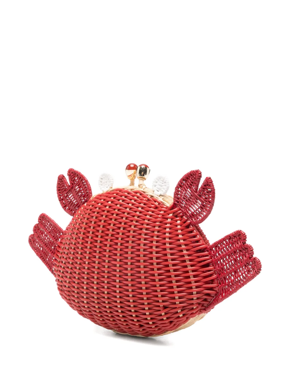SERPUI Ash Crab chain clutch bag - Rosso