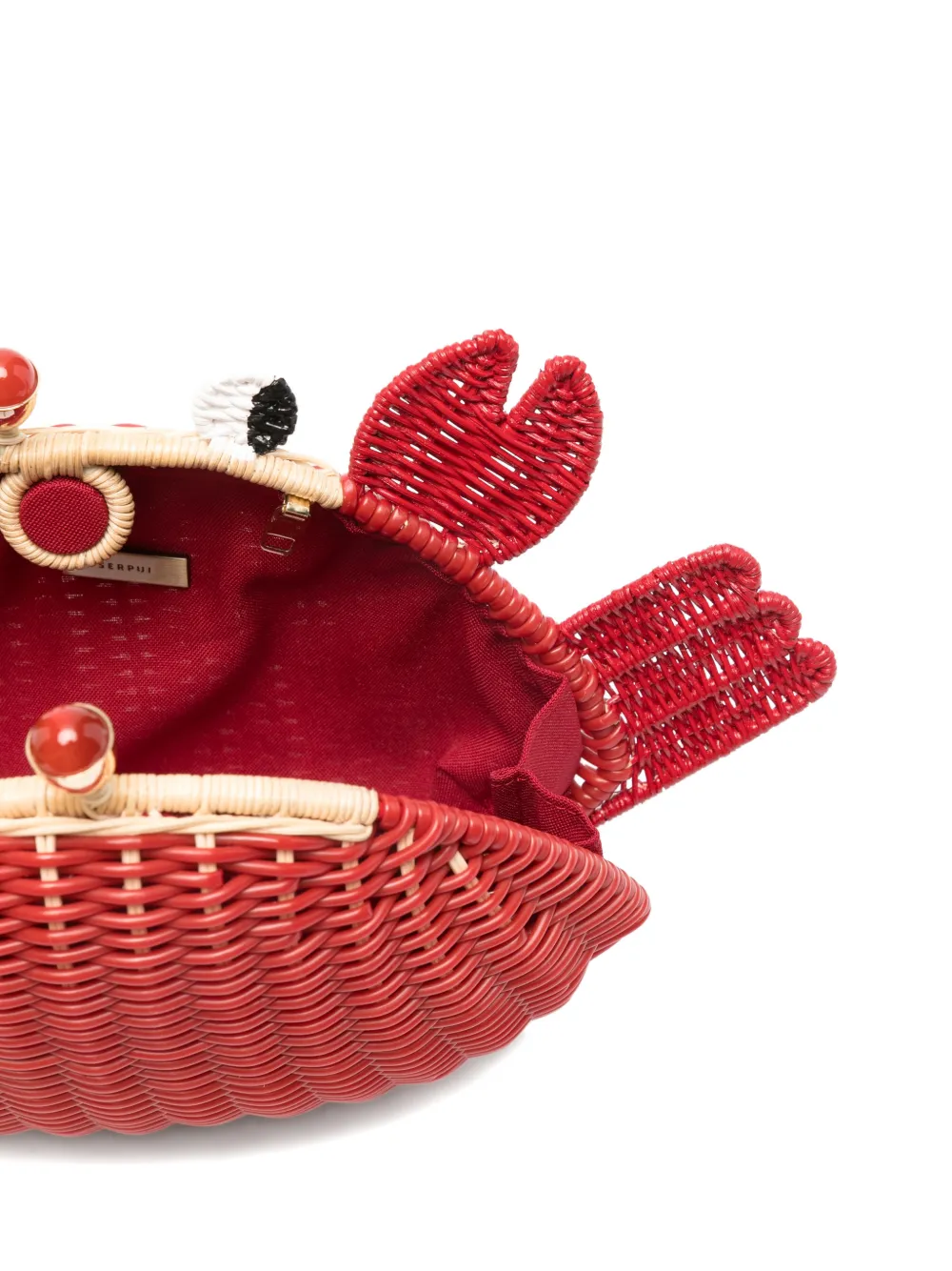 SERPUI Ash Crab chain clutch bag - Rood