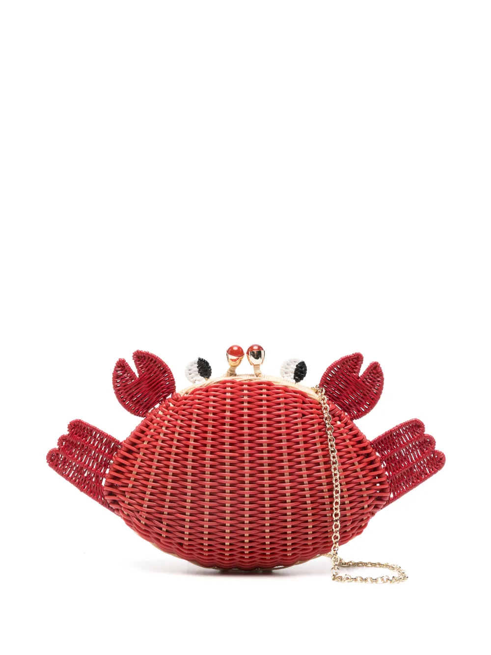 SERPUI Ash Crab chain clutch bag - Rosso