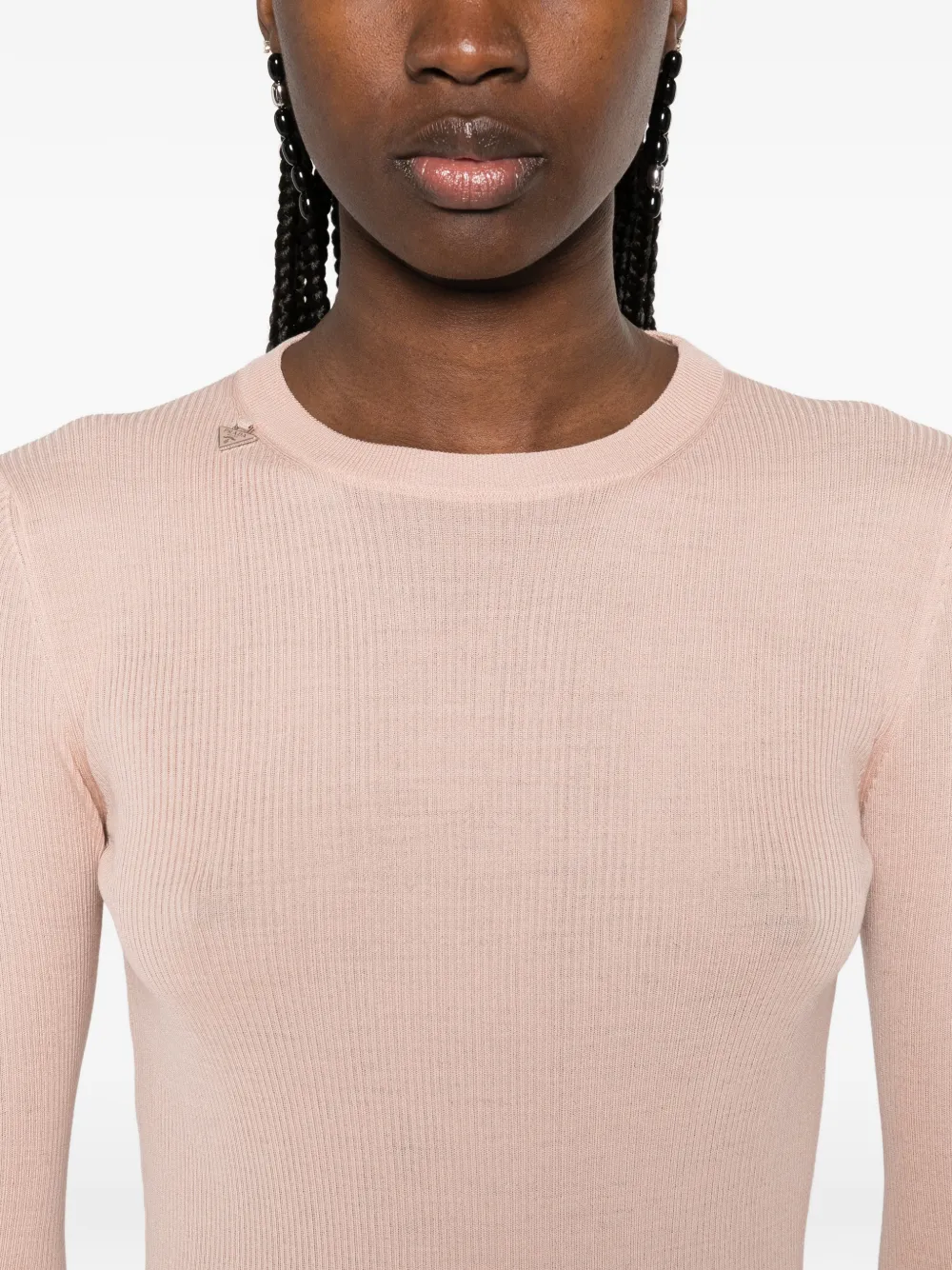 Prada Wollen trui met applicatie Roze