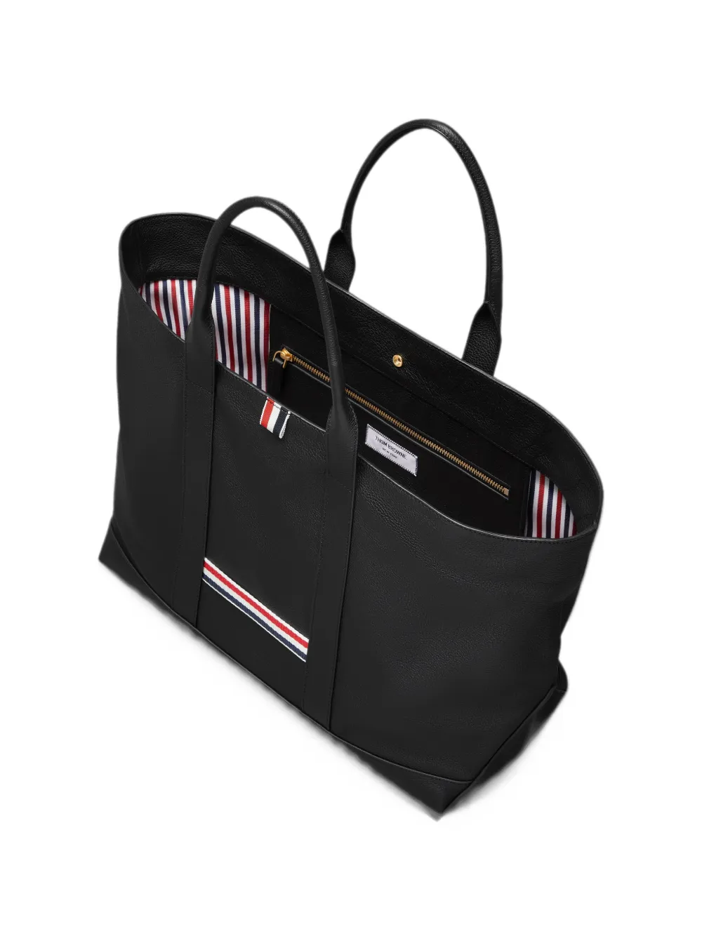 Thom Browne Medium Tool shopper van zacht bewerkt leer Zwart