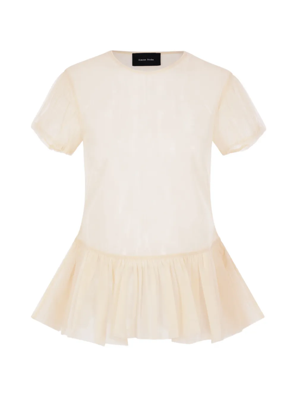 Simone Rocha crew-neck T-shirt - Toni neutri