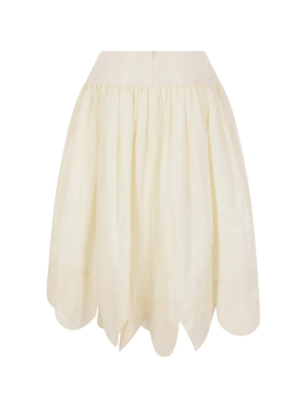 Simone Rocha scalloped-hem midi skirt - Toni neutri
