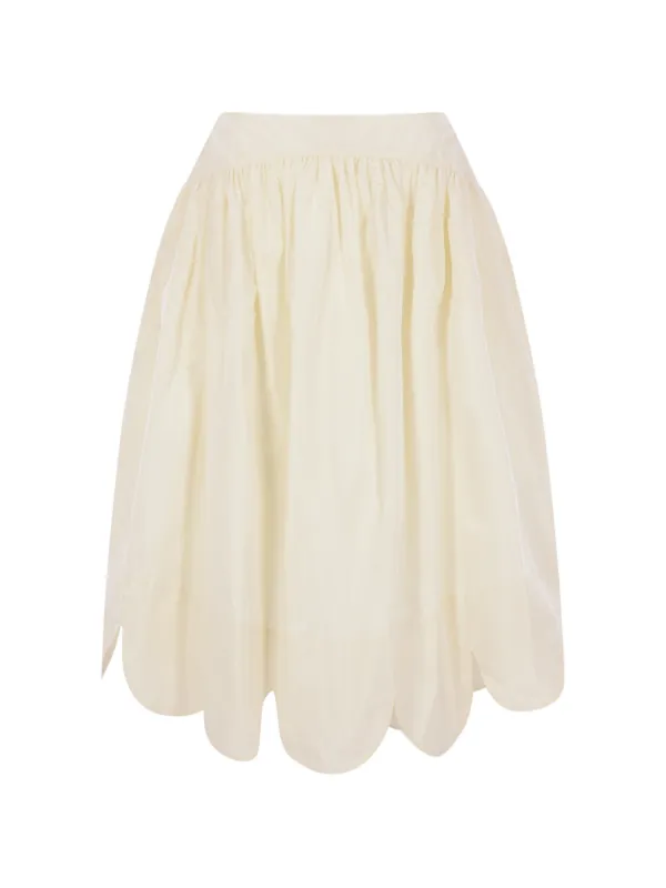 Simone Rocha scalloped-hem Midi Skirt | Neutrals | FARFETCH
