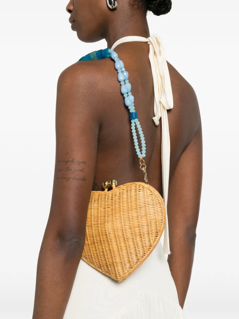 SERPUI Passionate Heart clutch bag - Beige