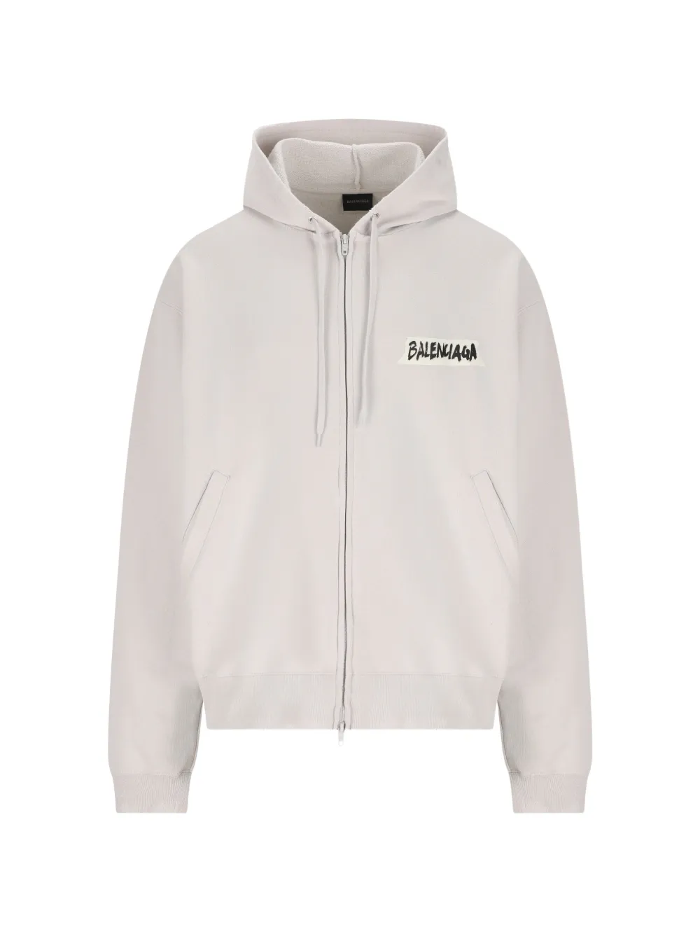 Balenciaga Masking Tape zip-up hoodie - White
