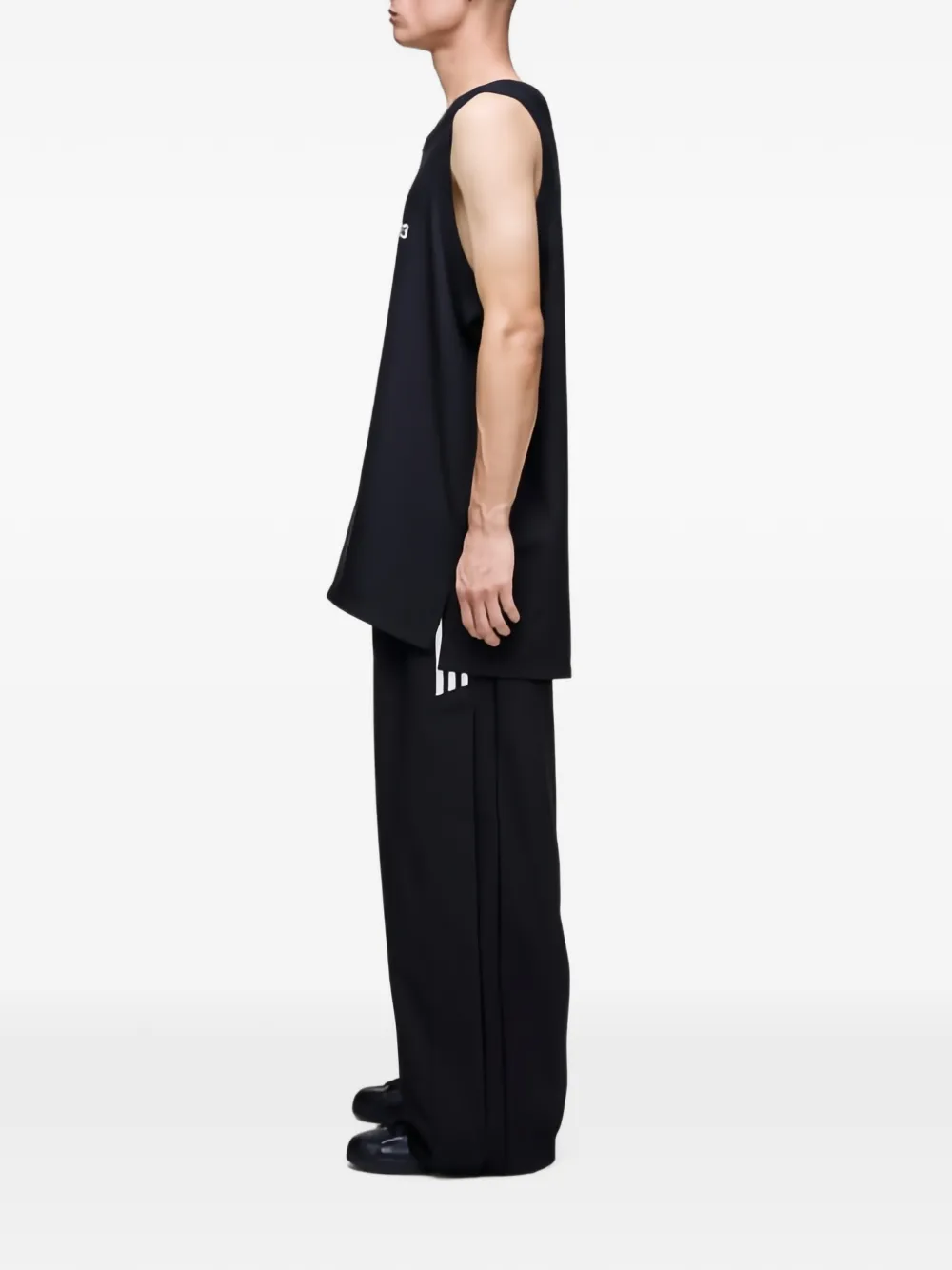 Y-3 Gestreepte broek Zwart