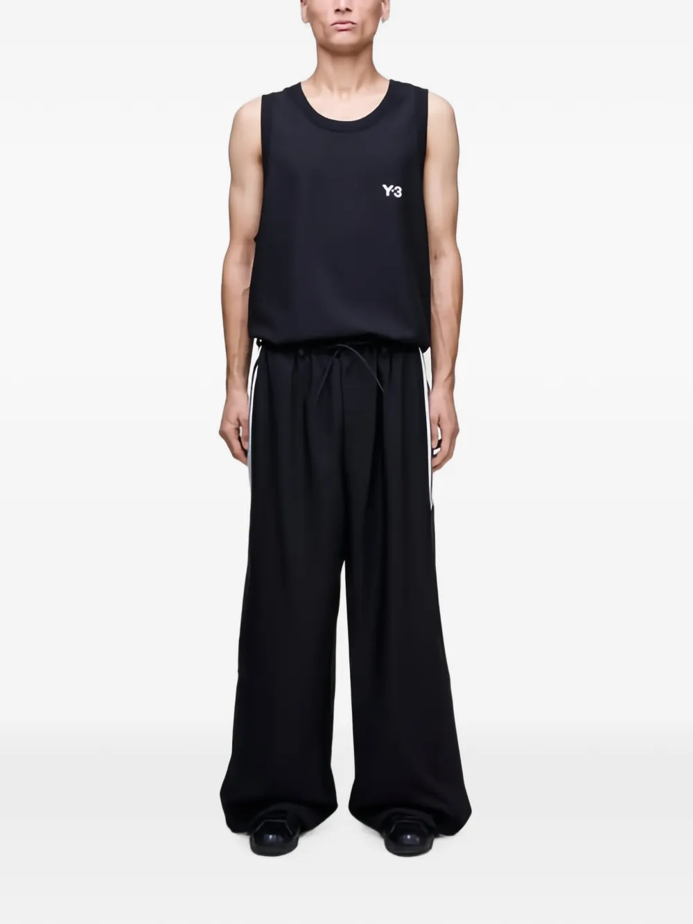 Y-3 Gestreepte broek Zwart