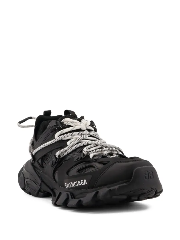 Balenciaga Track Panelled Mesh Sneakers | Black | FARFETCH