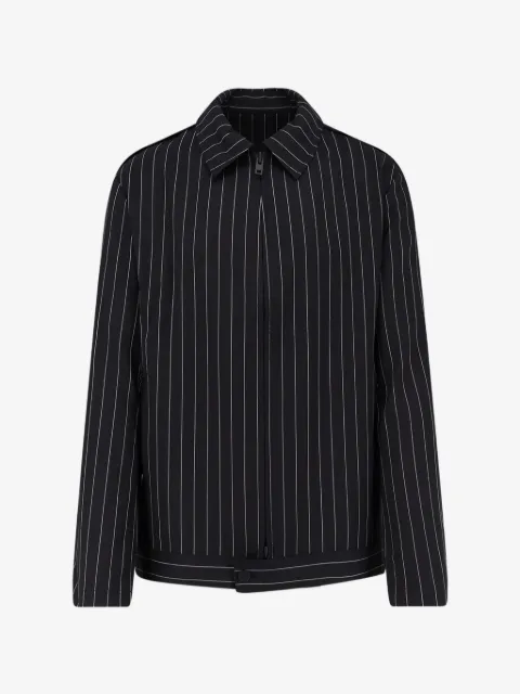 Y-3 pinstripe zip-up overshirt