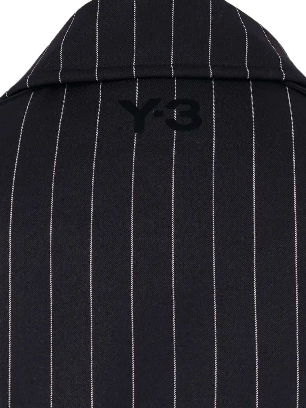  Y-3 Pinstripe Zip-up Overshirt - Black 