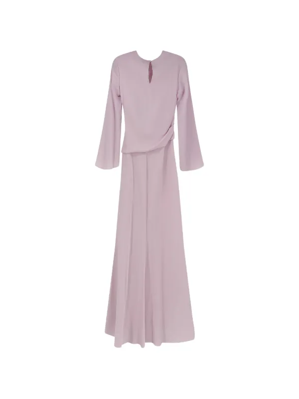 Alexander Mcqueen Long-sleeve Draped Maxi Dress - Pink