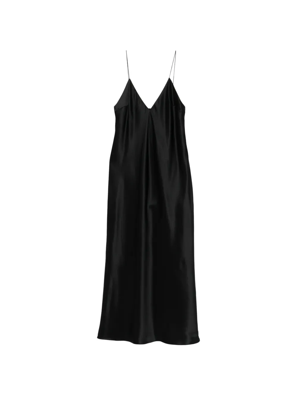 KHAITE Taja V-neck strap dress - Nero