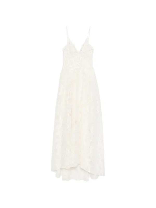 Ermanno Scervino V-neck Midi Dress | Neutrals | FARFETCH NZ Ermanno Scervino V-neck Midi Dress | Neutrals | FARFETCH NZ