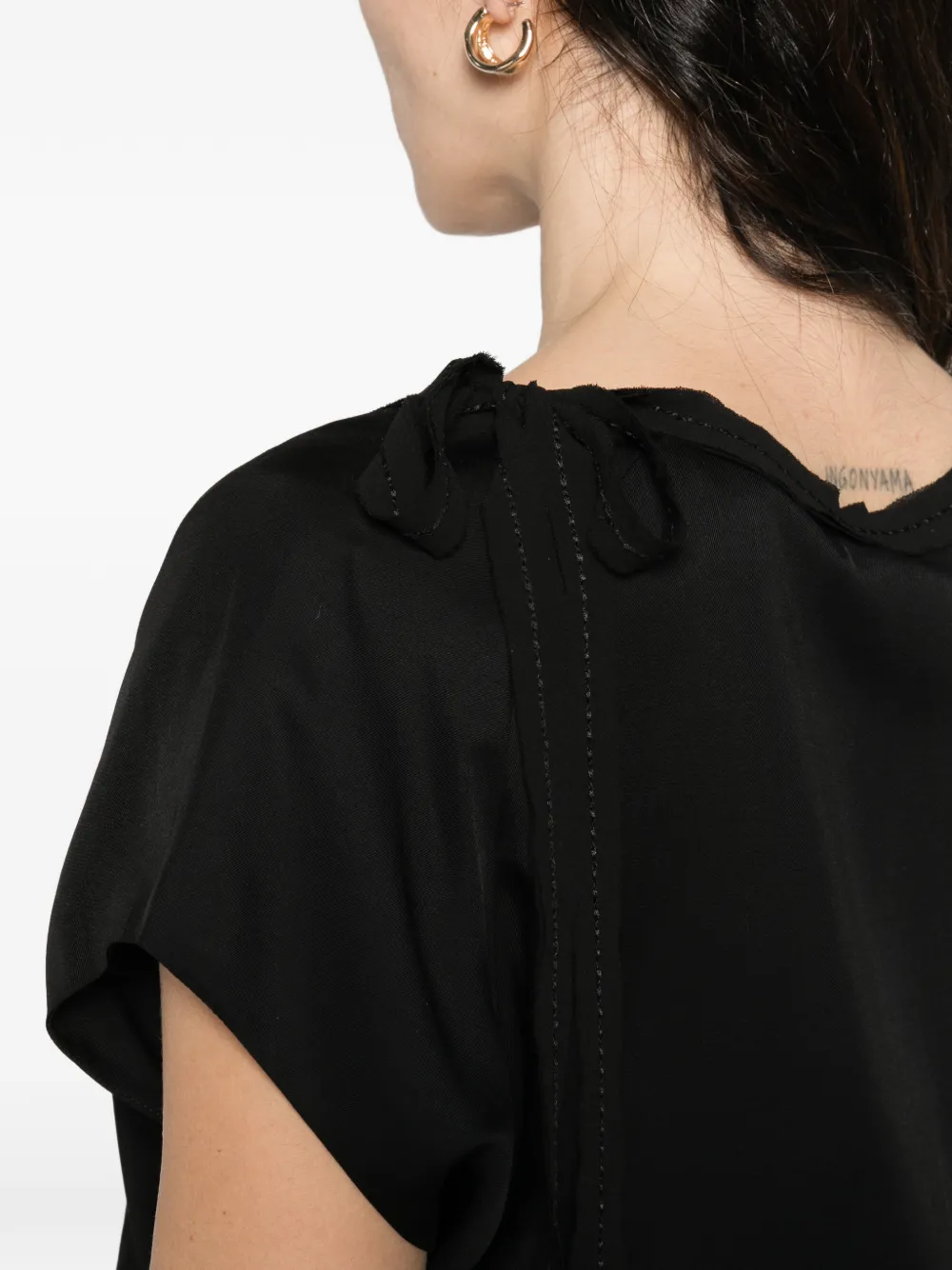 PINKO Bertha blouse met strikdetail Zwart