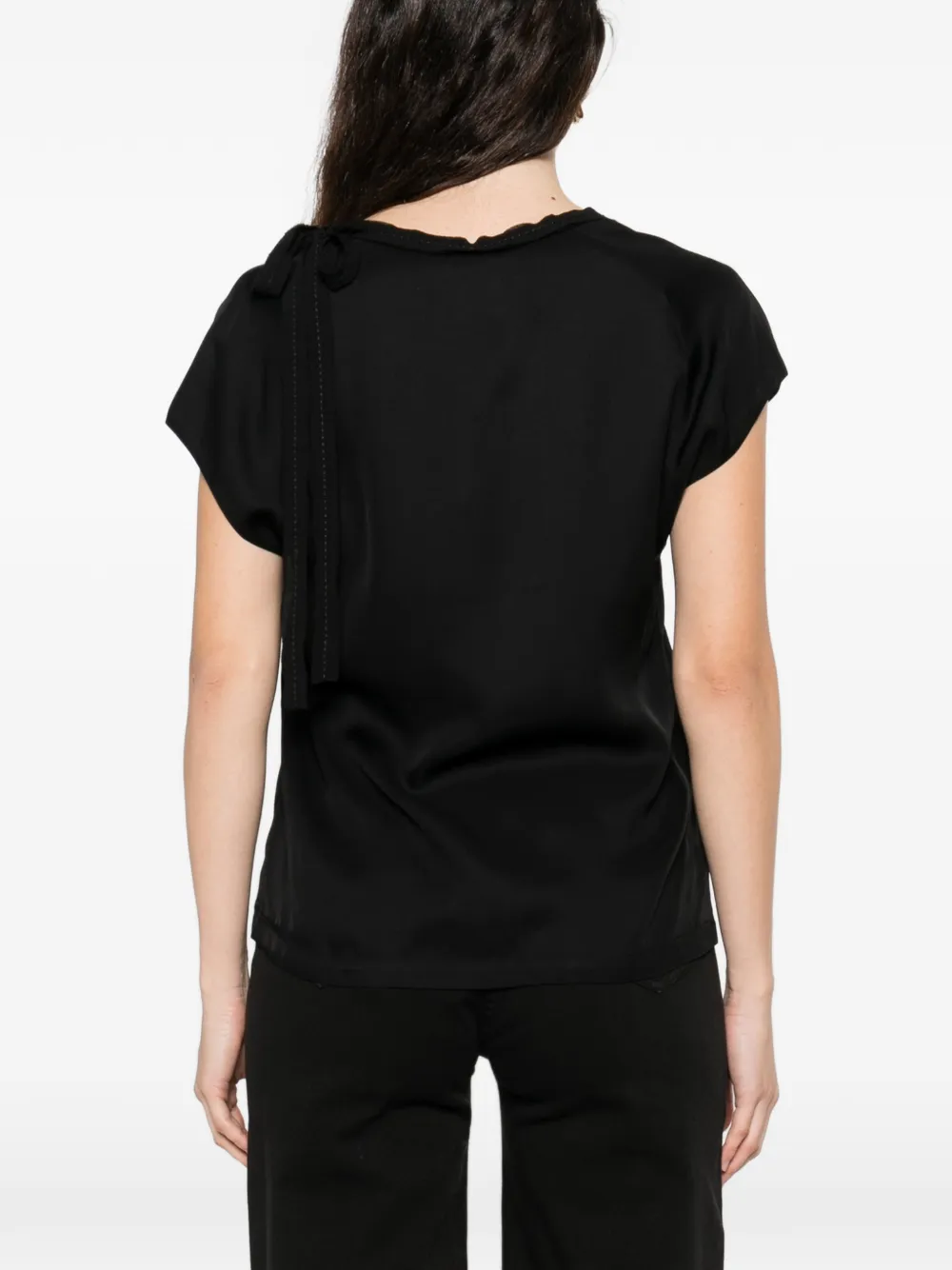 PINKO Bertha blouse met strikdetail Zwart