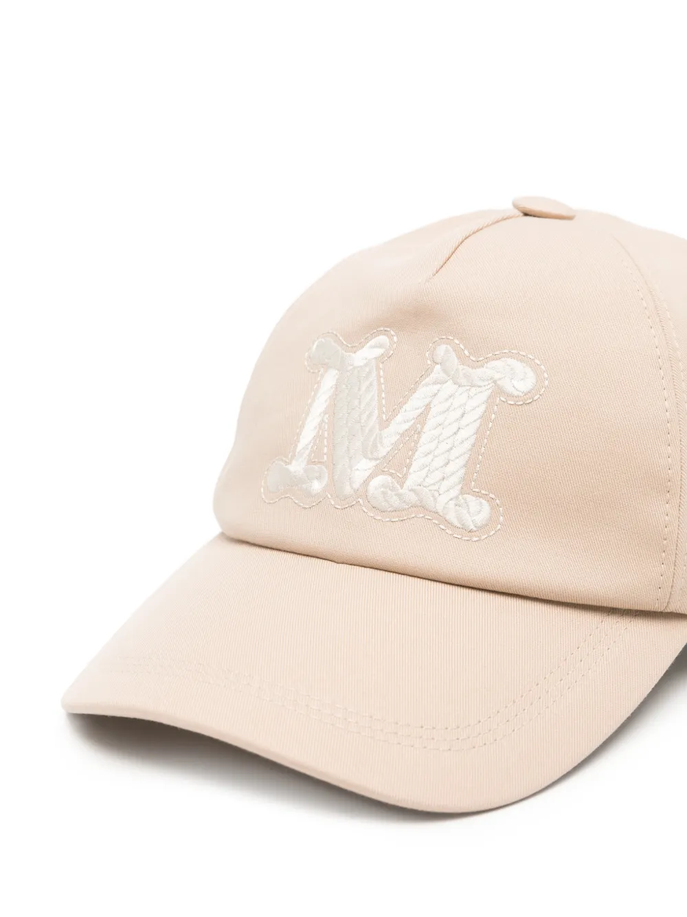  Max Mara Casquette à Logo Brodé - Tons Neutres 