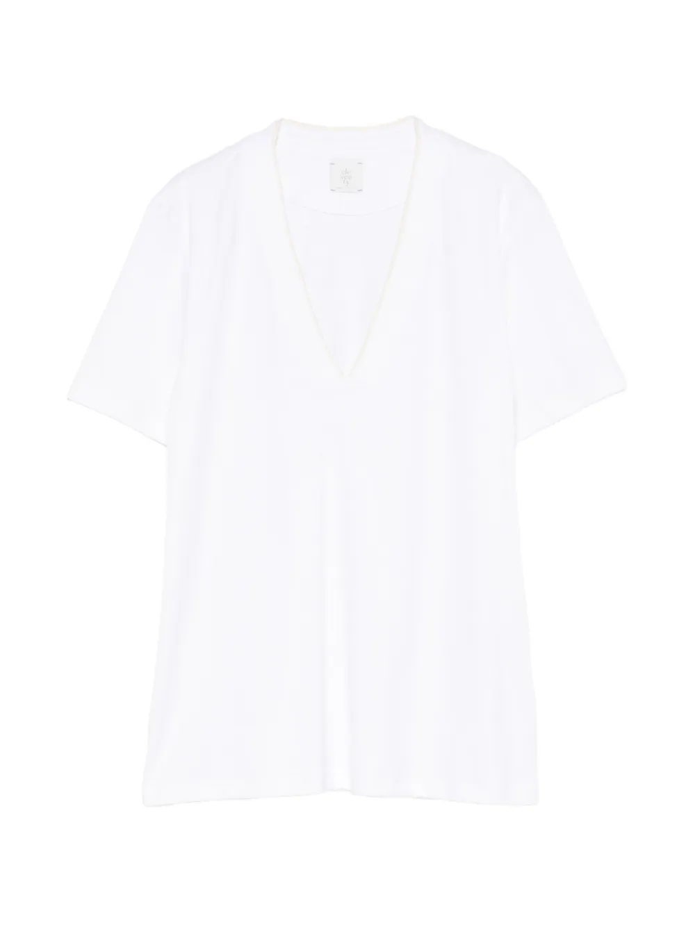 Eleventy T-shirt con scollo a V - Bianco