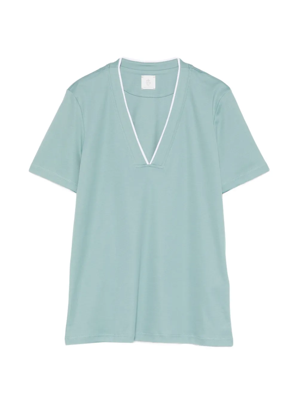 Eleventy T-shirt con scollo a V - Verde