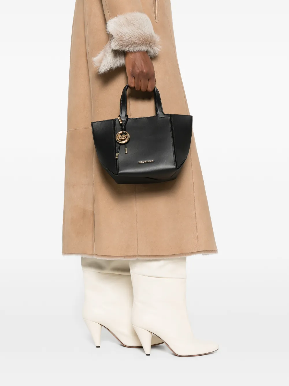 Michael Michael Kors Jordi logo-charm tote bag - Zwart