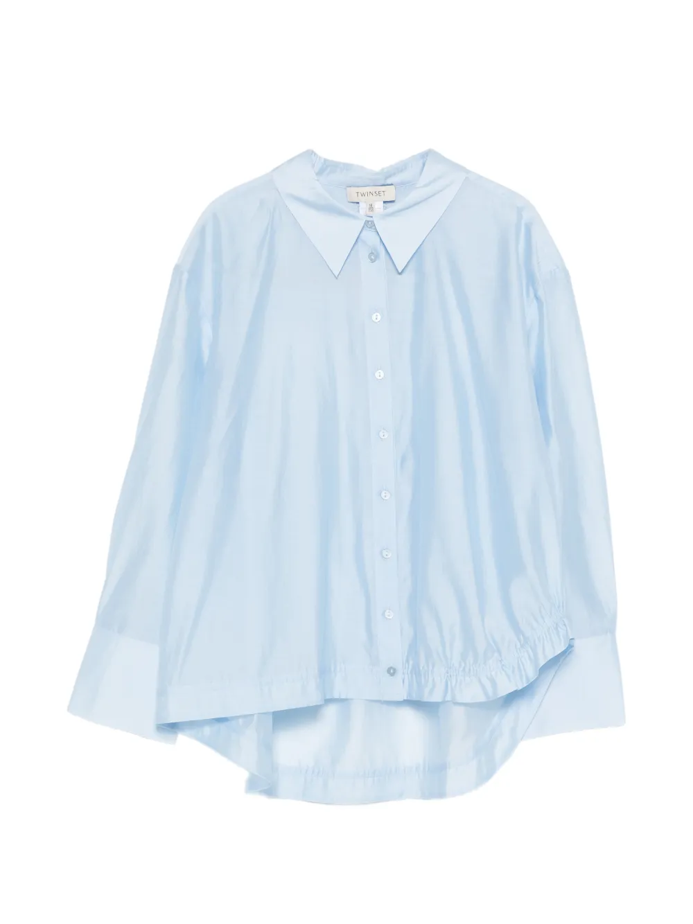 TWINSET Kids long-sleeve ruffled shirt - Blu