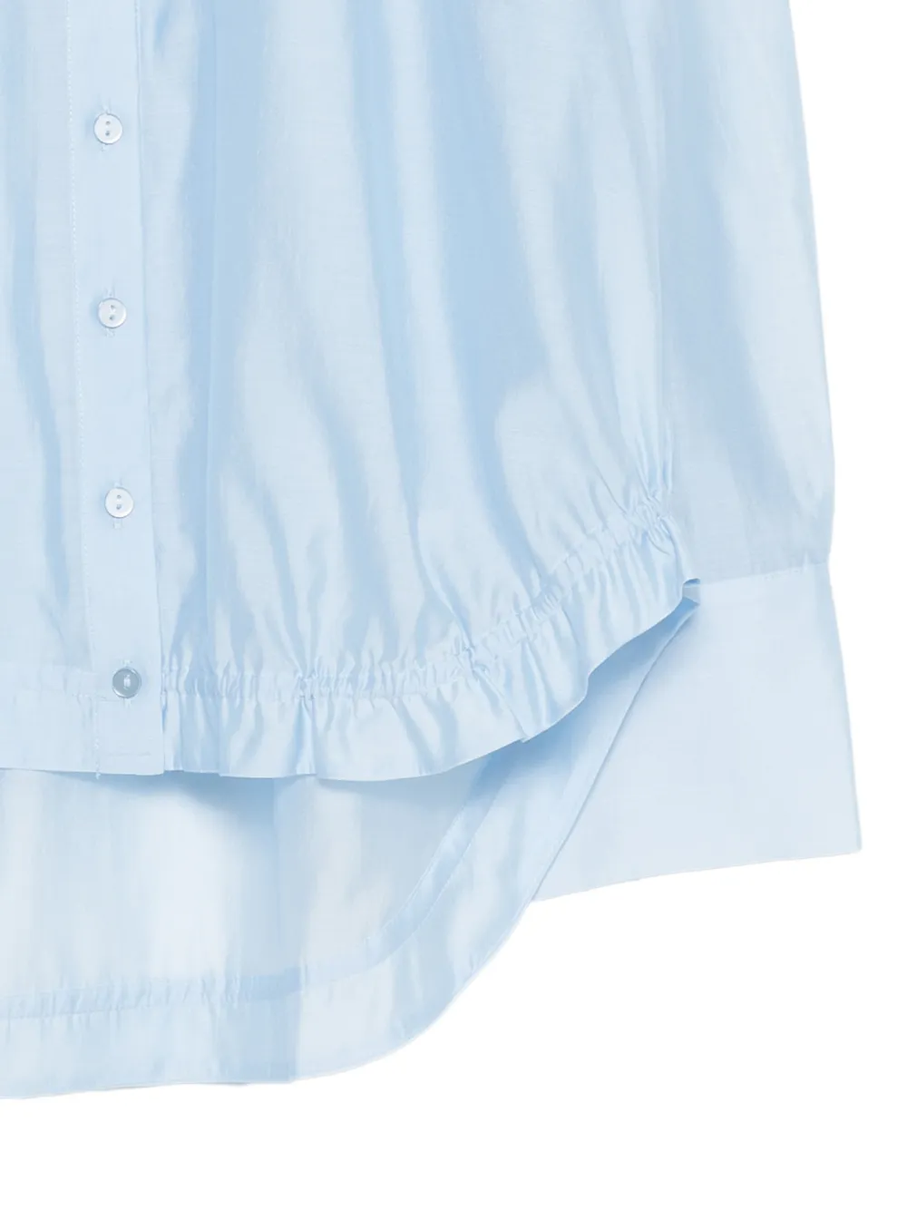 TWINSET Kids Shirt met lange mouwen en ruches Blauw