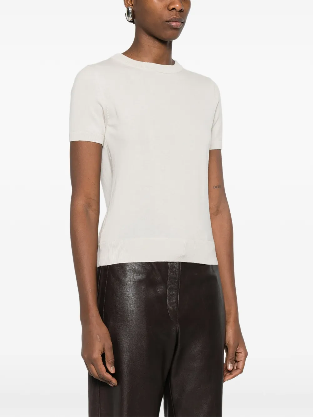  's Max Mara Short-sleeve Sweater - Neutrals 