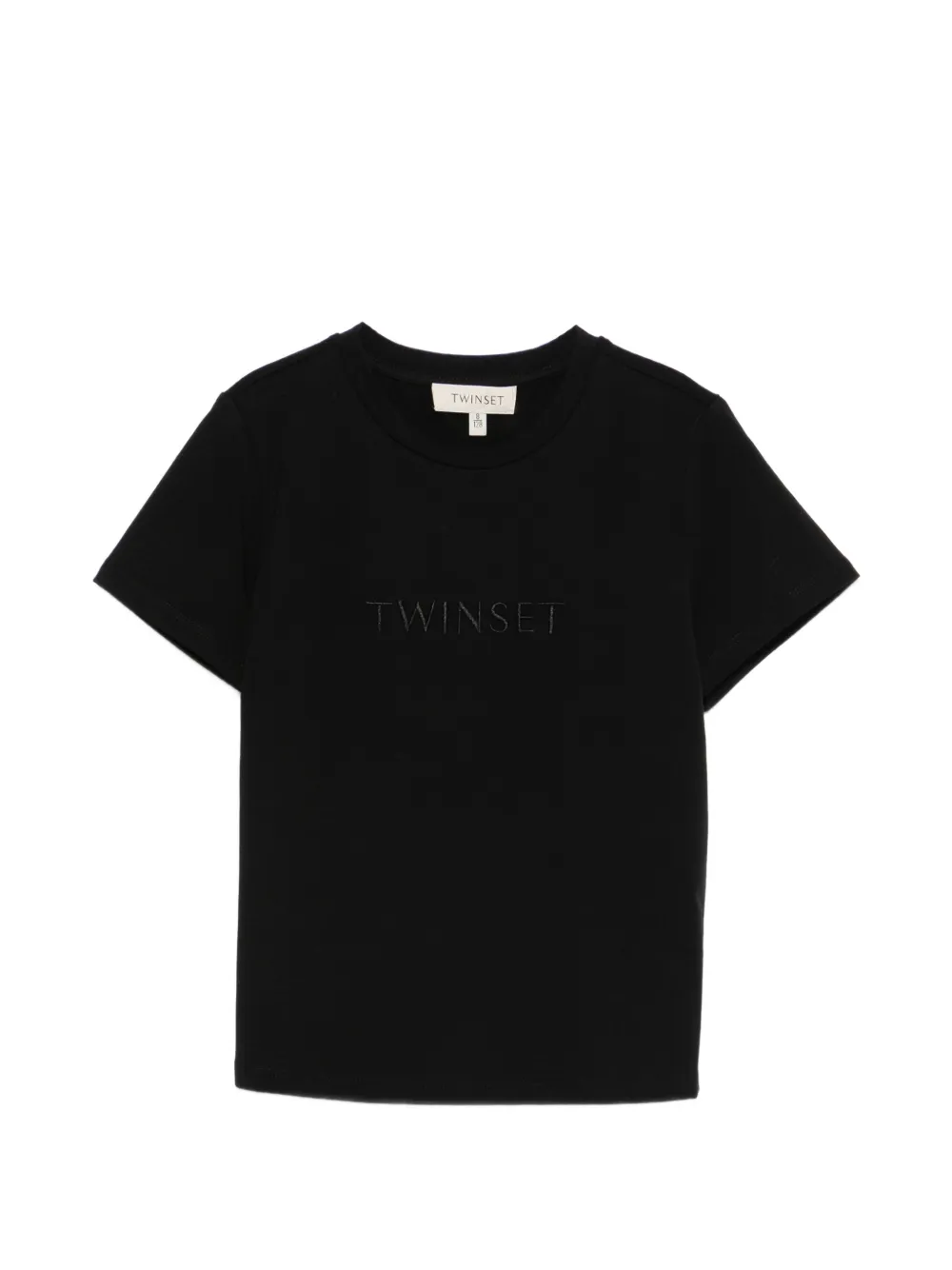 TWINSET Kids short-sleeve embossed T-shirt - Nero