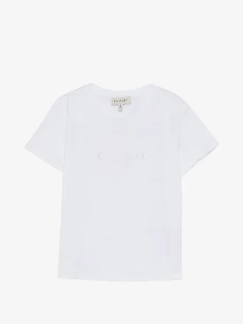 TWINSET Kids playera manga corta con diseño en relieve