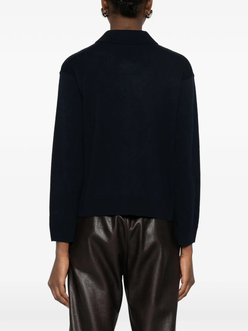 Button-Up Collar Polo Top