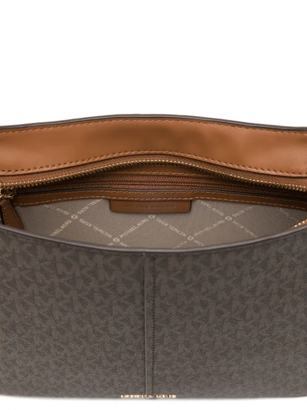 Michael Michael Kors logo-charm Shoulder Bag | Brown | FARFETCH RO