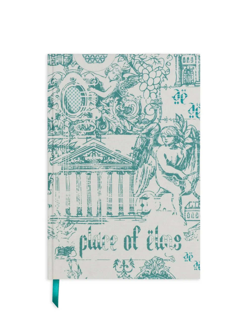 PLACE OF ËLMS Hardcover-Notizbuch mit strukturiertem Wappen - Grün