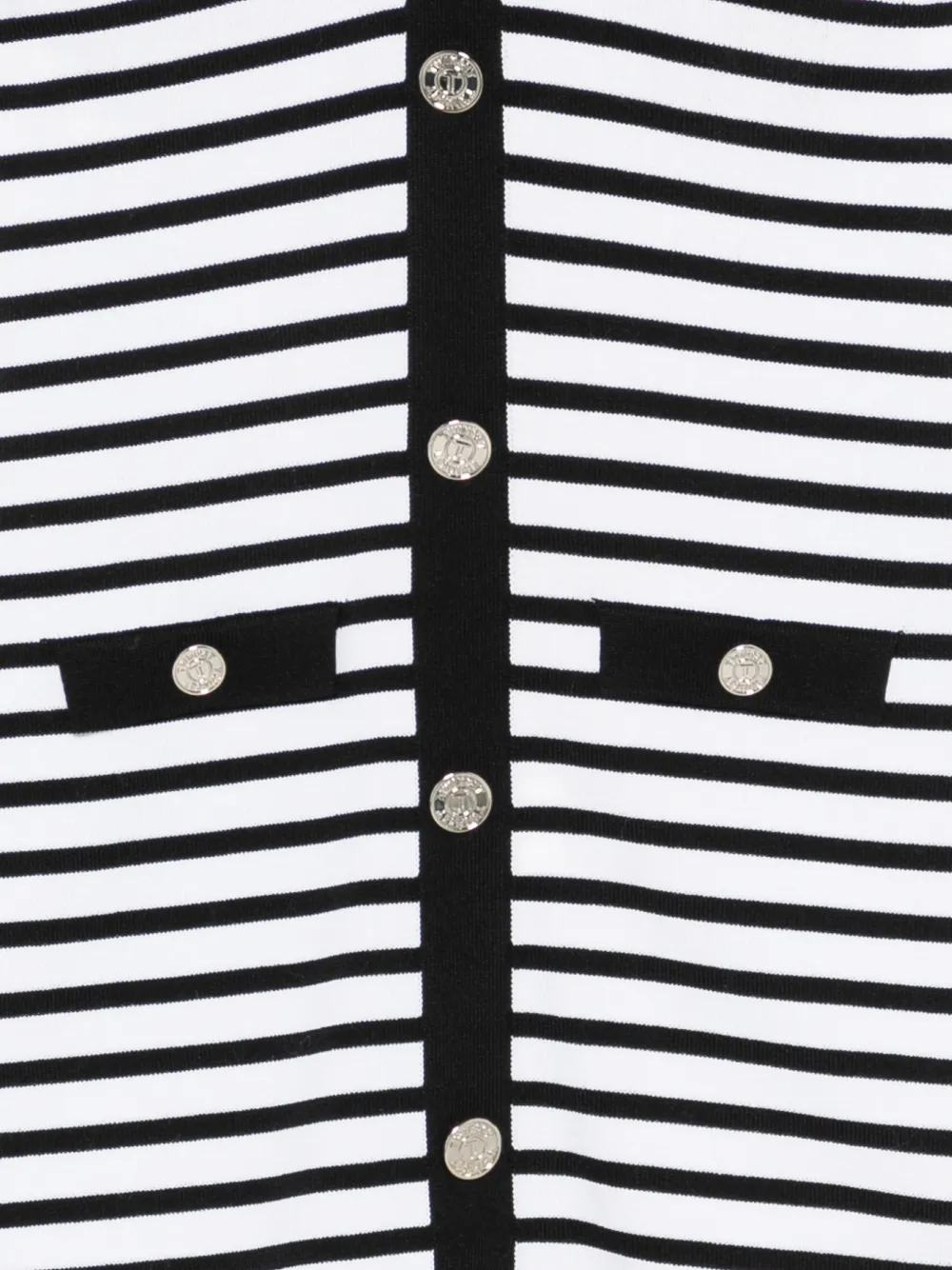  Twinset Kids Striped Button Dress - White 