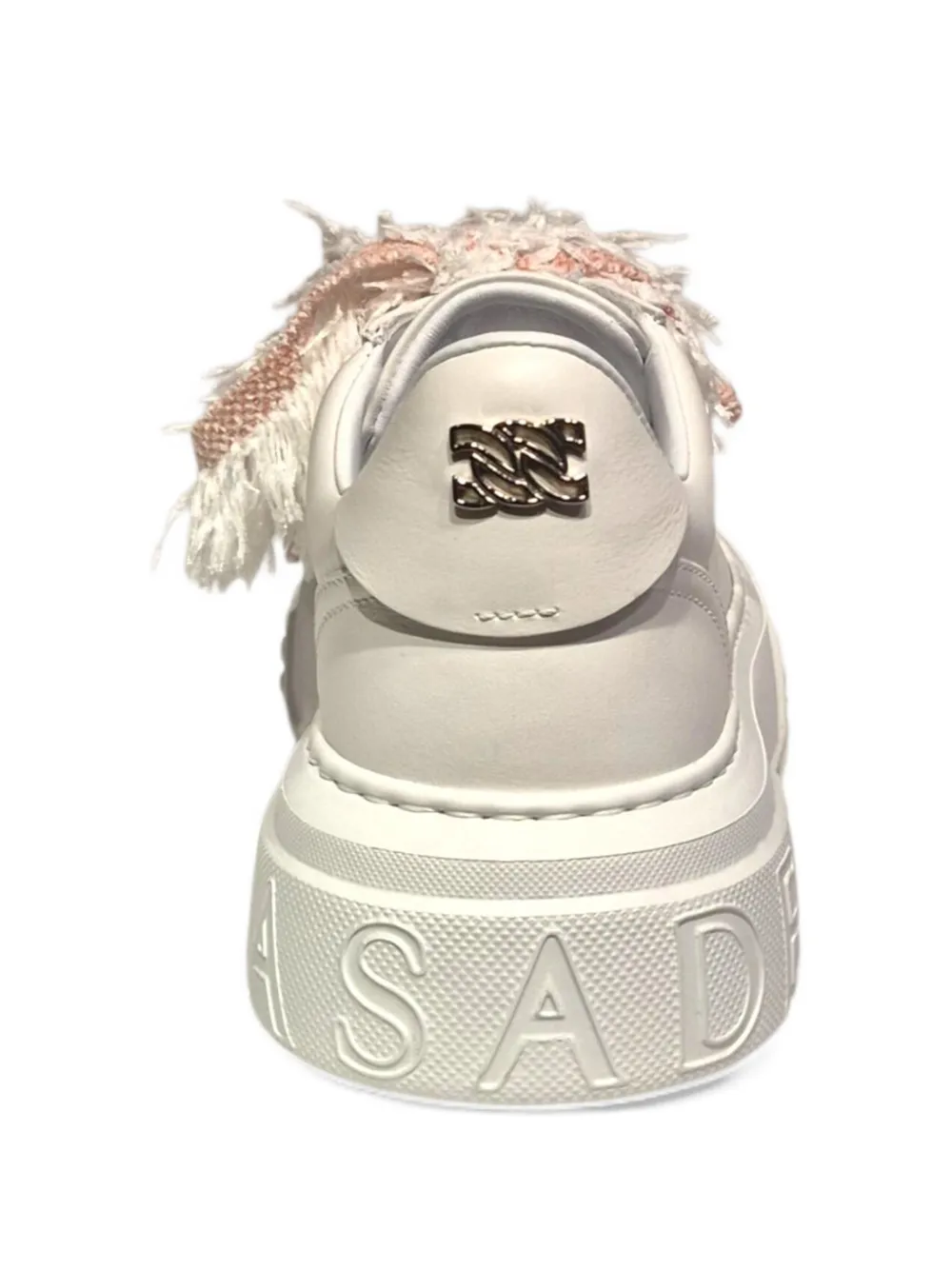 Casadei Sneakers met plateauzool en franje Wit