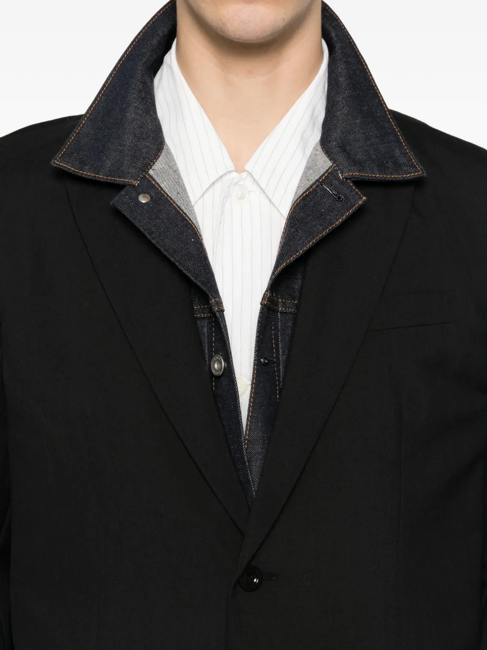 sacai Jack met kraag Zwart