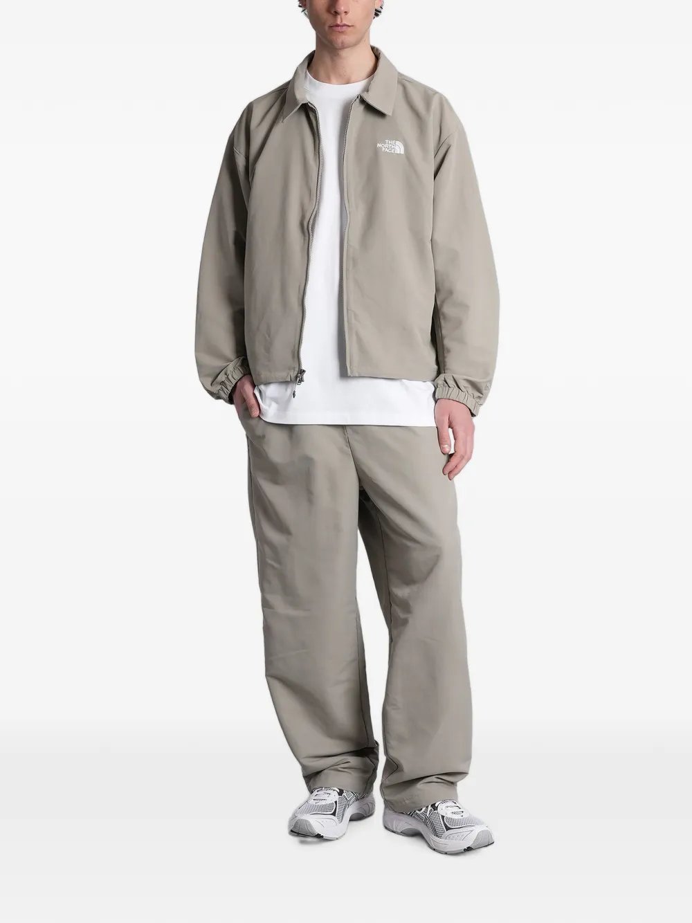 The North Face WindWall jack met logoprint Beige