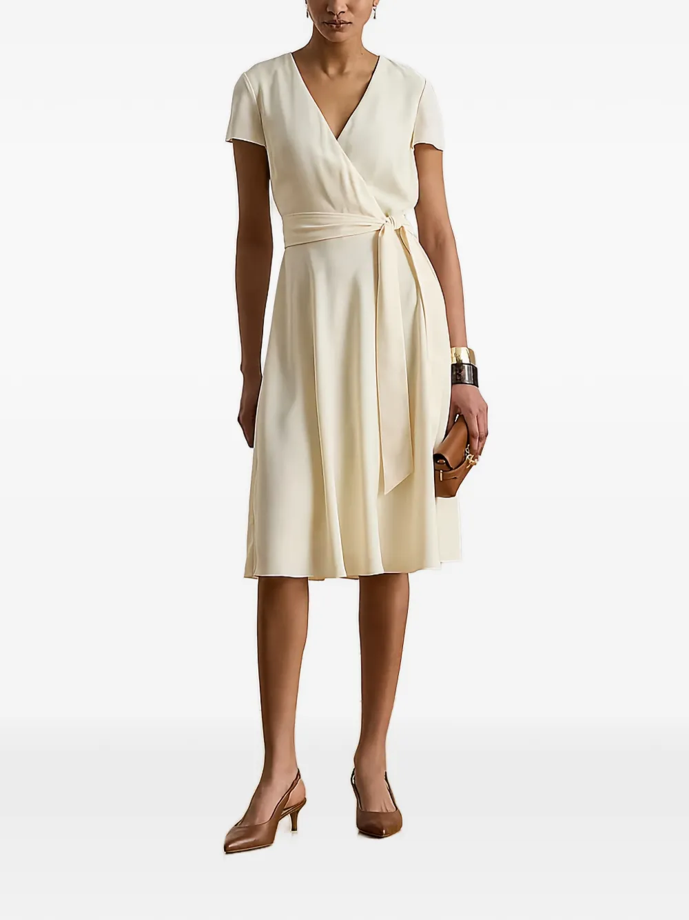 Lauren Ralph Lauren Wikkeljurk met ceintuur Beige
