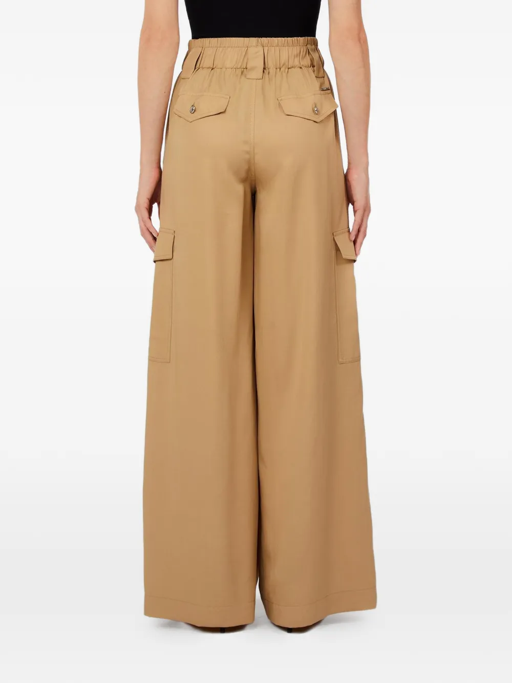 LIU JO Palazzo broek met cargo zak Beige