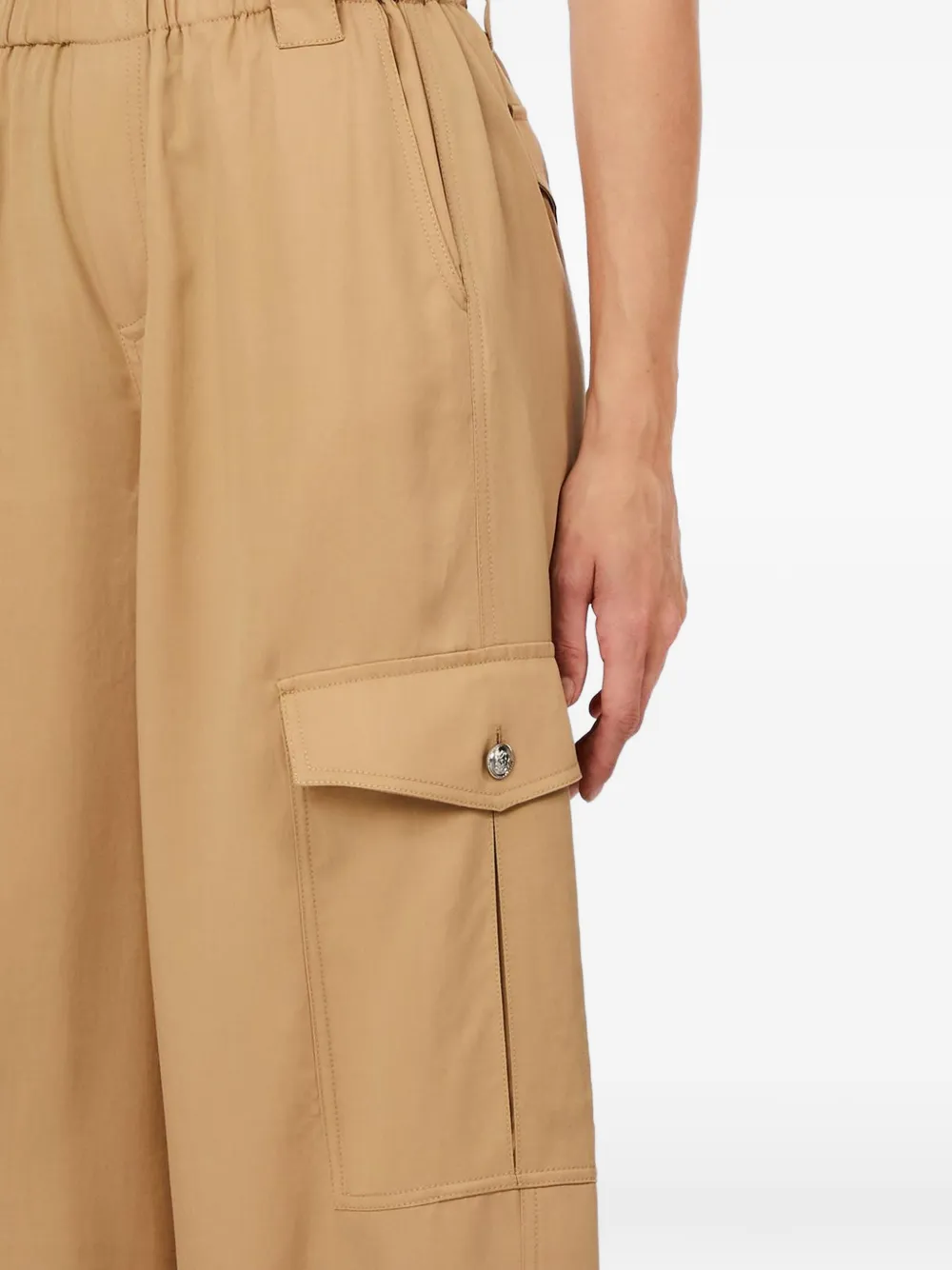 LIU JO Palazzo broek met cargo zak Beige