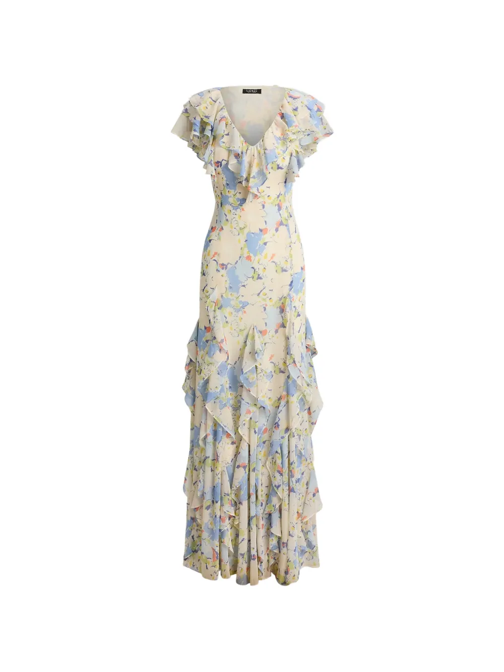 Lauren Ralph Lauren floral-print ruffled dress - Toni neutri
